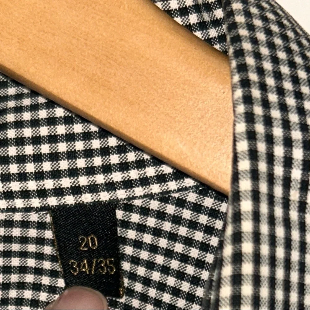 CM Gold Series Men's Black Checkered Casual Button Down Shirt - Picture 5 of 8